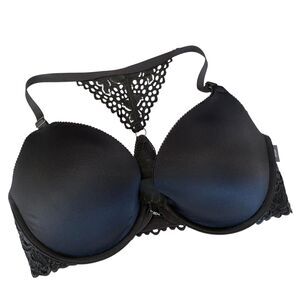 Aerie Grey Underwire Lace Back Bra Size 34DD